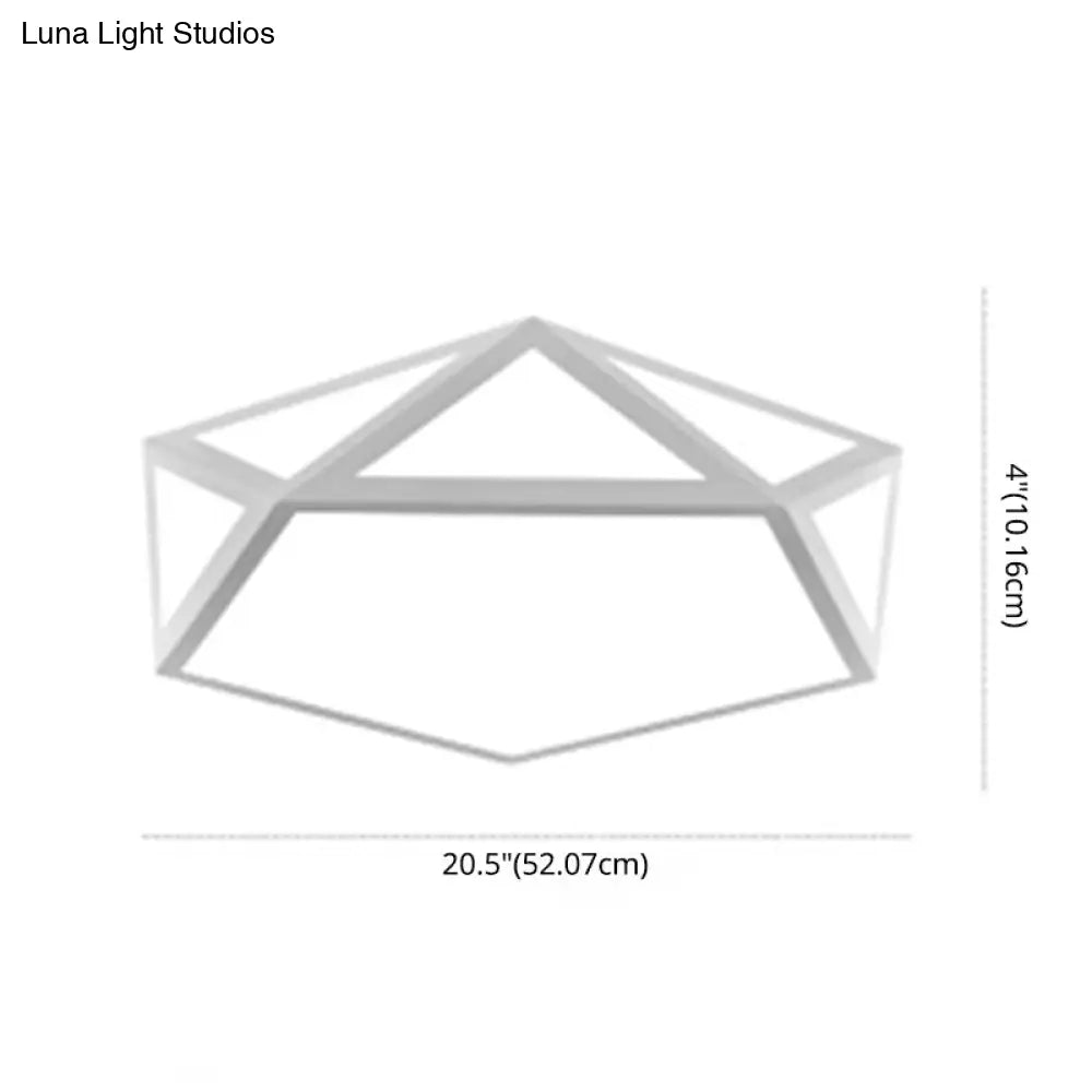 Diamond Nordic Led Ceiling Lamp For Bedroom - Flush Mount Style