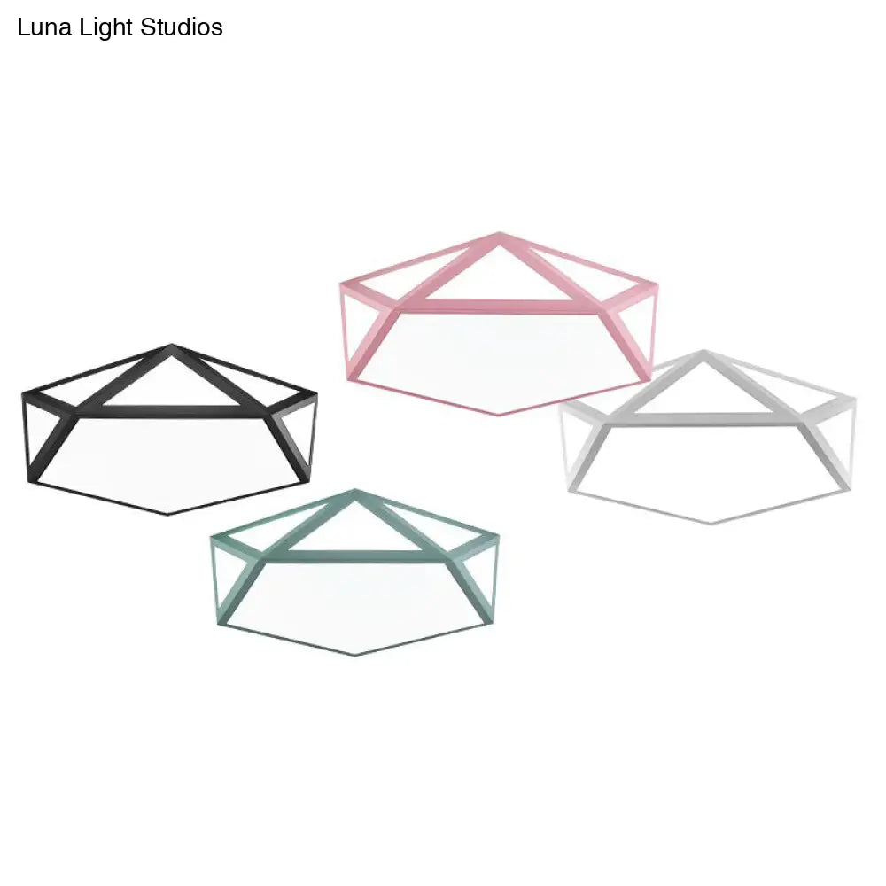 Diamond Nordic Led Ceiling Lamp For Bedroom - Flush Mount Style