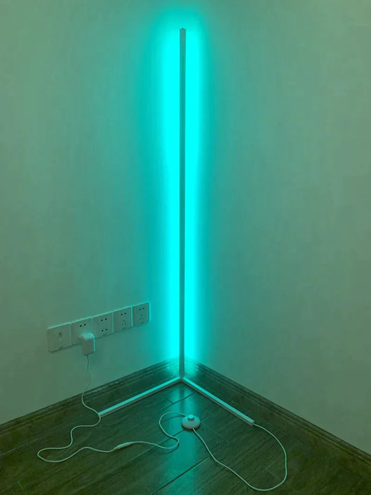 Dimming Black White Floor Lamp Modern Rgb Remote Led Lamps Standing Simple Corner Standing Light