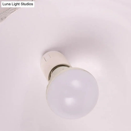 Dome Pendant Light Fixture - Minimalist Metal 1 Red Brown/Ivory 12’/14’/16’ Wide Ideal For