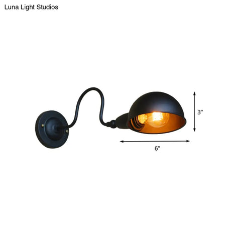 Dome Shade Metal Wall Sconce - Adjustable And Stylish Mountable Light For Bedroom
