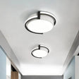 Dorm Room Led Flushmount Ceiling Light With Minimalist Design And Acrylic Shade (Grey/White) -