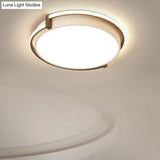 Dorm Room Led Flushmount Ceiling Light With Minimalist Design And Acrylic Shade (Grey/White) -