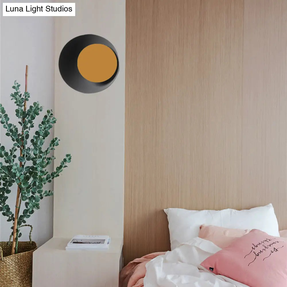 Dot Sconce Light: Macaron Style Metal Candy Colored Wall Lamp For Study Room & Kitchen
