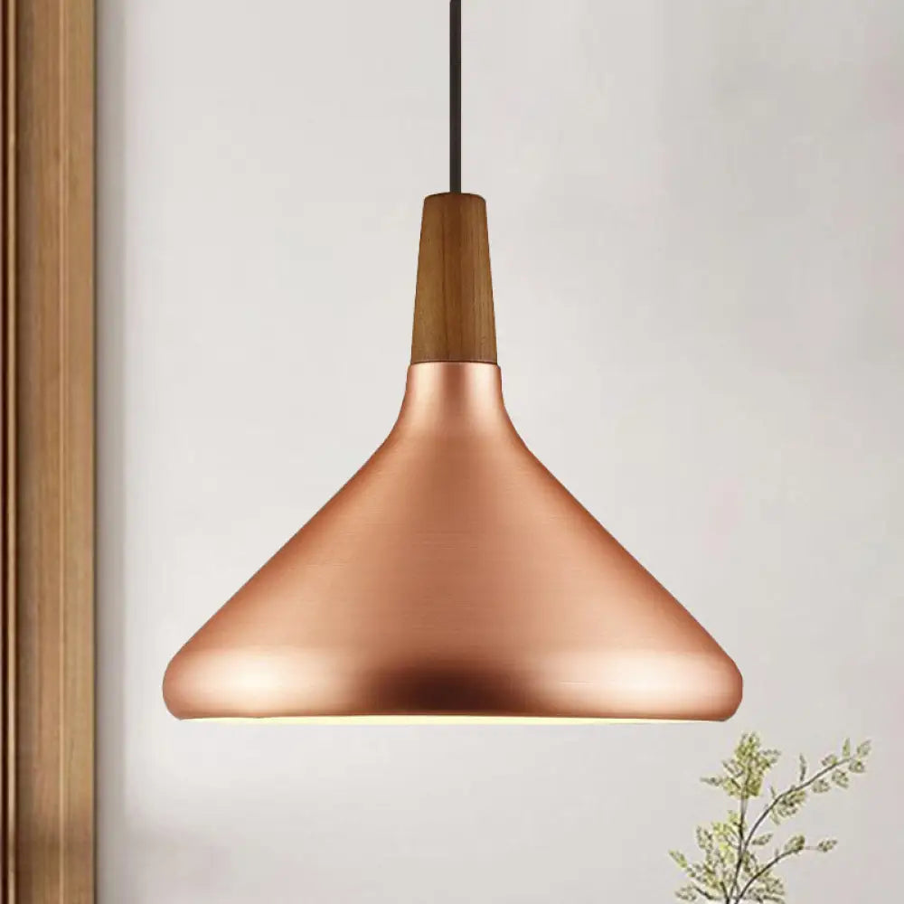 Down Lighting Industrial Restaurant Pendant - 7’/10.5’/16’ Width 1 Head Flared Aluminum Shade