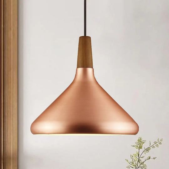 Down Lighting Industrial Restaurant Pendant - 7’/10.5’/16’ Width 1 Head Flared Aluminum Shade