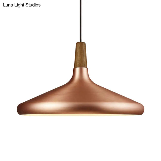 Down Lighting Industrial Restaurant Pendant - 7’/10.5’/16’ Width 1 Head Flared Aluminum Shade