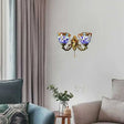Dragonfly Stained Glass Wall Sconce - Vintage Tiffany Style With Dual Blue Heads 8.5/11 Wide / 8.5