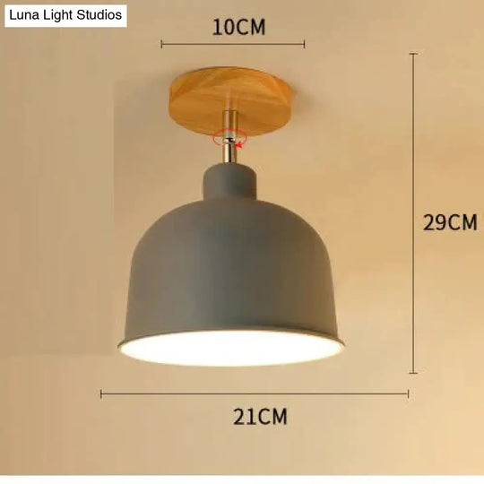 E27 Iron 5W Ceiling Lamp Shade Light Covers And Shades Triangle Metal Lampshades 180 Degree Turn