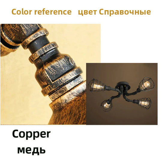Earl - Lustre à pipe à eau rétro américain