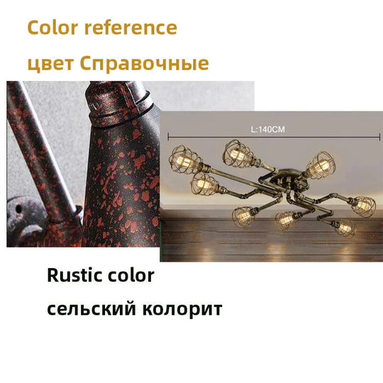 Earl - Lustre à pipe à eau rétro américain