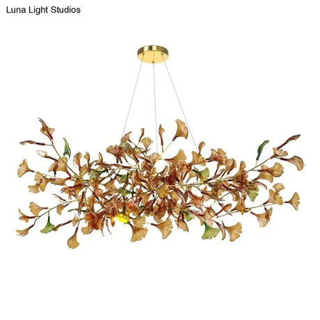 Elysian Ginkgo Glass Pendant Chandelier – Modern Luxury Lighting