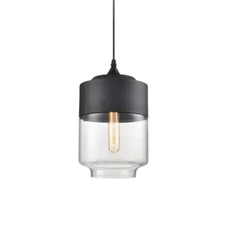 Emma - Retro Industrial Style Glass Pendant Ceiling Lights For Restaurant Clear / Lantern