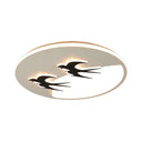 Energy - Saving Led Bird Flush Mount Light For Kids’ Bedrooms - Animal Inspired Ceiling Lamp
