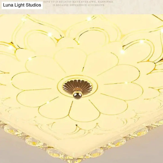 European Creative Square Master Bedroom Lamp Atmospheric Led Ceiling Lamps