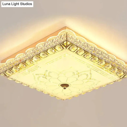 European Creative Square Master Bedroom Lamp Atmospheric Led Ceiling Lamps