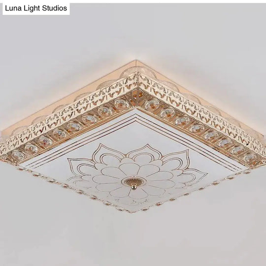 European Creative Square Master Bedroom Lamp Atmospheric Led Ceiling Lamps