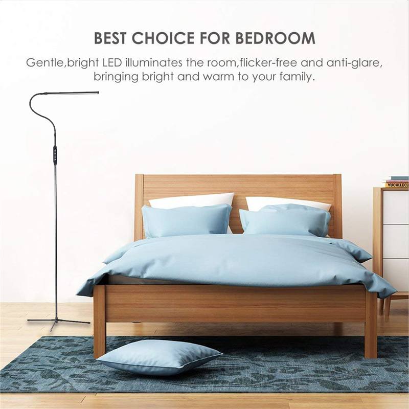 Eu/Us Plug Adjustable Height Floor Lamps For Led Light Clamp Remote Control Dimmable Reading Desktop