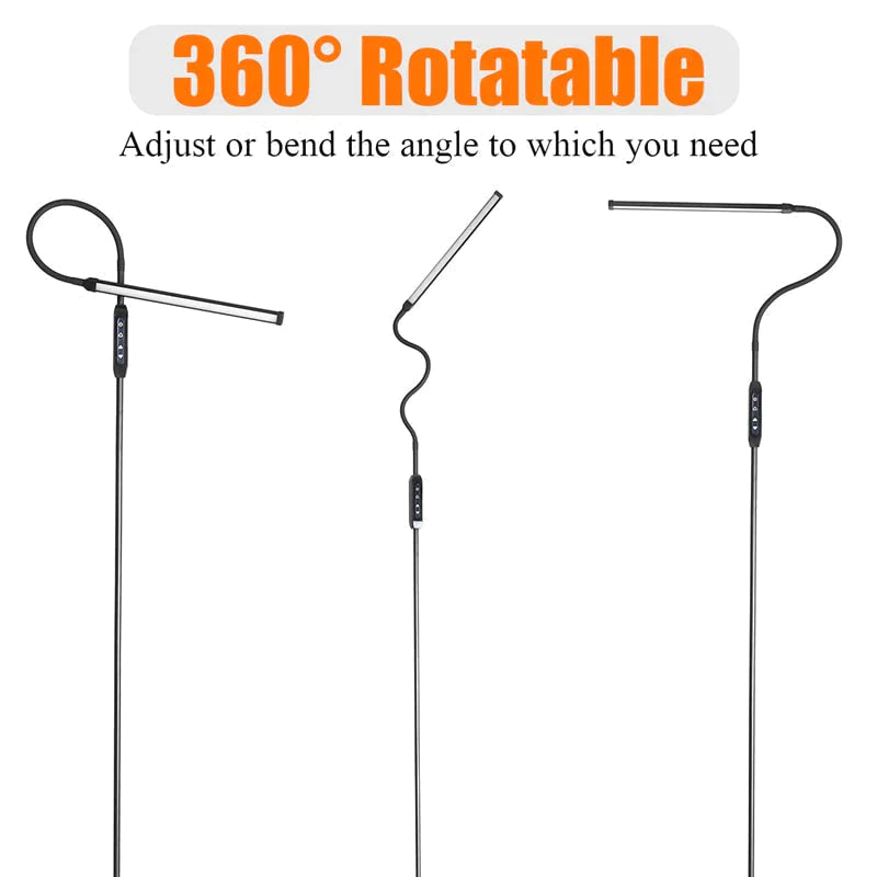Eu/Us Plug Adjustable Height Floor Lamps For Led Light Clamp Remote Control Dimmable Reading