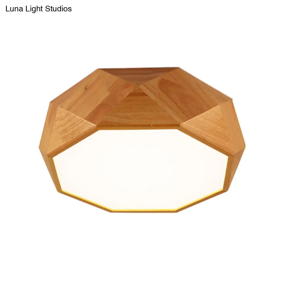 Faceted Octagonal Led Ceiling Light - Nordic Design For Living Room
