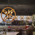 Factory Beige Natural Rope Globe Cage Chandelier Light With 3 Bulbs – Elegant Candle Design