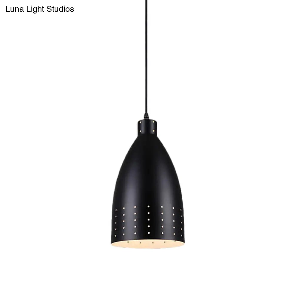 Farmhouse Aluminum Dome Pendant Lamp - Black Etched 6.5’/9’/12’ Wide 1-Light Down Lighting