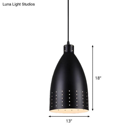 Farmhouse Aluminum Dome Pendant Lamp - Black Etched 6.5’/9’/12’ Wide 1-Light Down Lighting