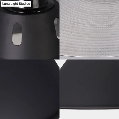 Farmhouse Metallic Black Pendant Light For Dining Tables - 14’/16’ Bowl Design