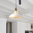 Farmhouse-Style Barn Pendant Ceiling Lamp - Rustic Hanging Light With Pulley For Bedroom White