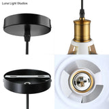 Farmhouse Style Dining Room Ceiling Light Fixture In Black/White/White Pendant Lighting