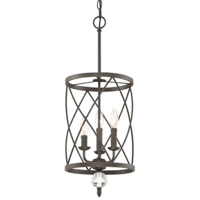 Farmhouse Trellis Cage Ceiling Chandelier With Hanging Chain - Classic Metal Light Black