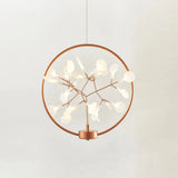 Firefly Led Ceiling Light In Rose Gold - Modern Acrylic Chandelier For Bedroom 27 /