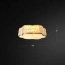 Floral Ceiling Light With Brass Finish Simplicity Design 3 - Light Crystal Flush Mount Fixture For