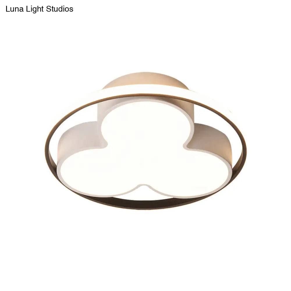 Flower Ceiling Mount Led Light For Child Bedroom - Nordic Style Acrylic Lamp