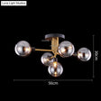Fritz - 5 Head Nordic Smokey Grey Led Glass Ceiling Lamps Indoor Light Lamp