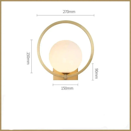 Full Copper Post-Modern Living Room Bedroom Bedside Light Luxury Bean Wall Lamp Tv Background