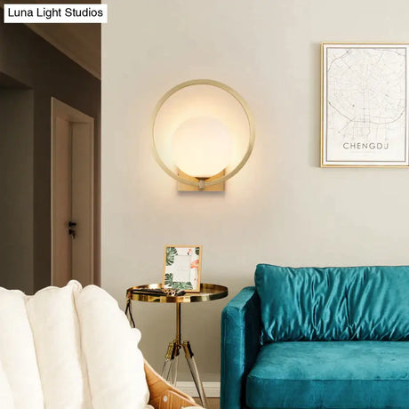 Full Copper Post-Modern Living Room Bedroom Bedside Light Luxury Bean Wall Lamp Tv Background