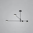 Gatria - Contemporary Sputnik Chandelier: Metal Pendant Light 4 / Black Warm