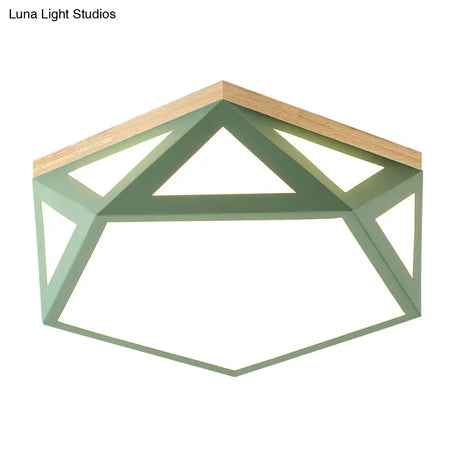 Geometric Acrylic Led Flush Light With Multiple Sizes And Color Options For Bedroom Ceiling -