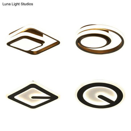 Geometric Ceiling Flush Mount Nordic Metal Foyer Led Light - Small Size
