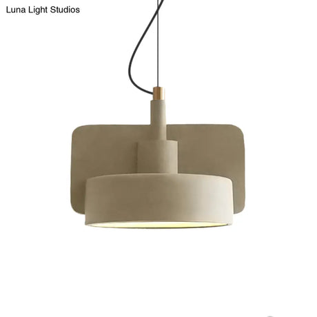 Geometric Industrial Cement Pendant Light - Grey/Beige/Pink 1-Light 6’/8’/9’W