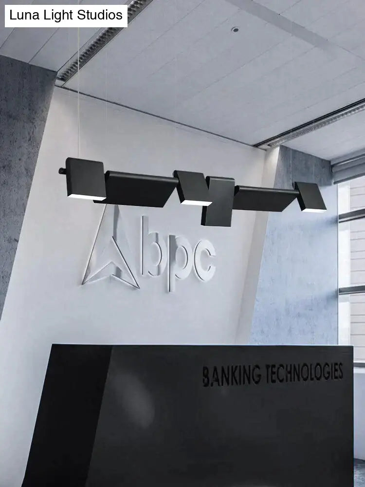 Giada - Simple Modern Black Led Chandelier Light