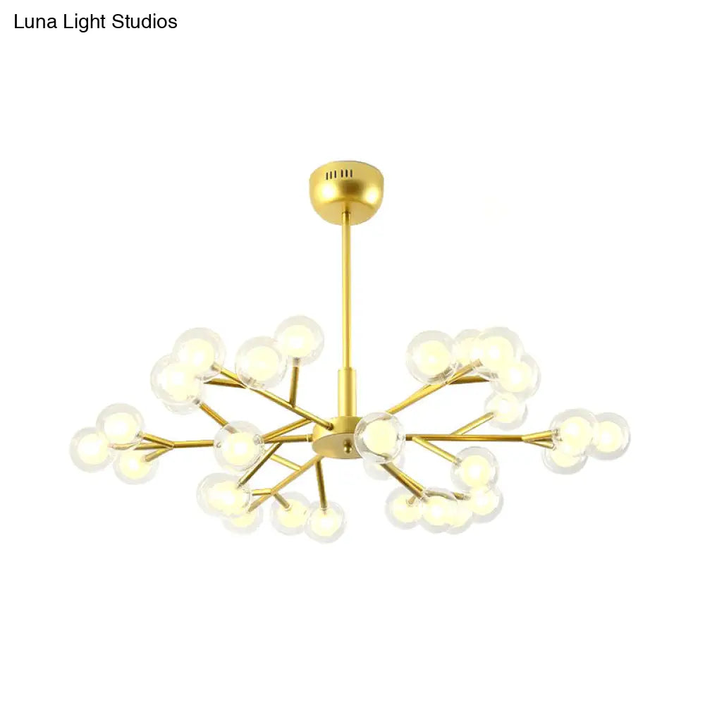 Gold Bubble Hanging Light Chandelier - Post Modern 25/30/45 Lights Metal Ceiling Fixture