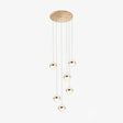 Gold Led Crystal Staircase Ceiling Light With Ball Shade 6 /
