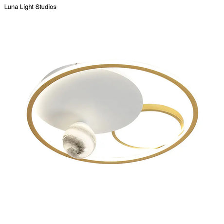 Gold Led Flush Mount Light Fixture For Bedroom - Simplicity And Style