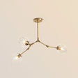 Gold Metal Chandelier With Clear Glass Shade - Post-Modern Suspension Light For Bedroom 3 /