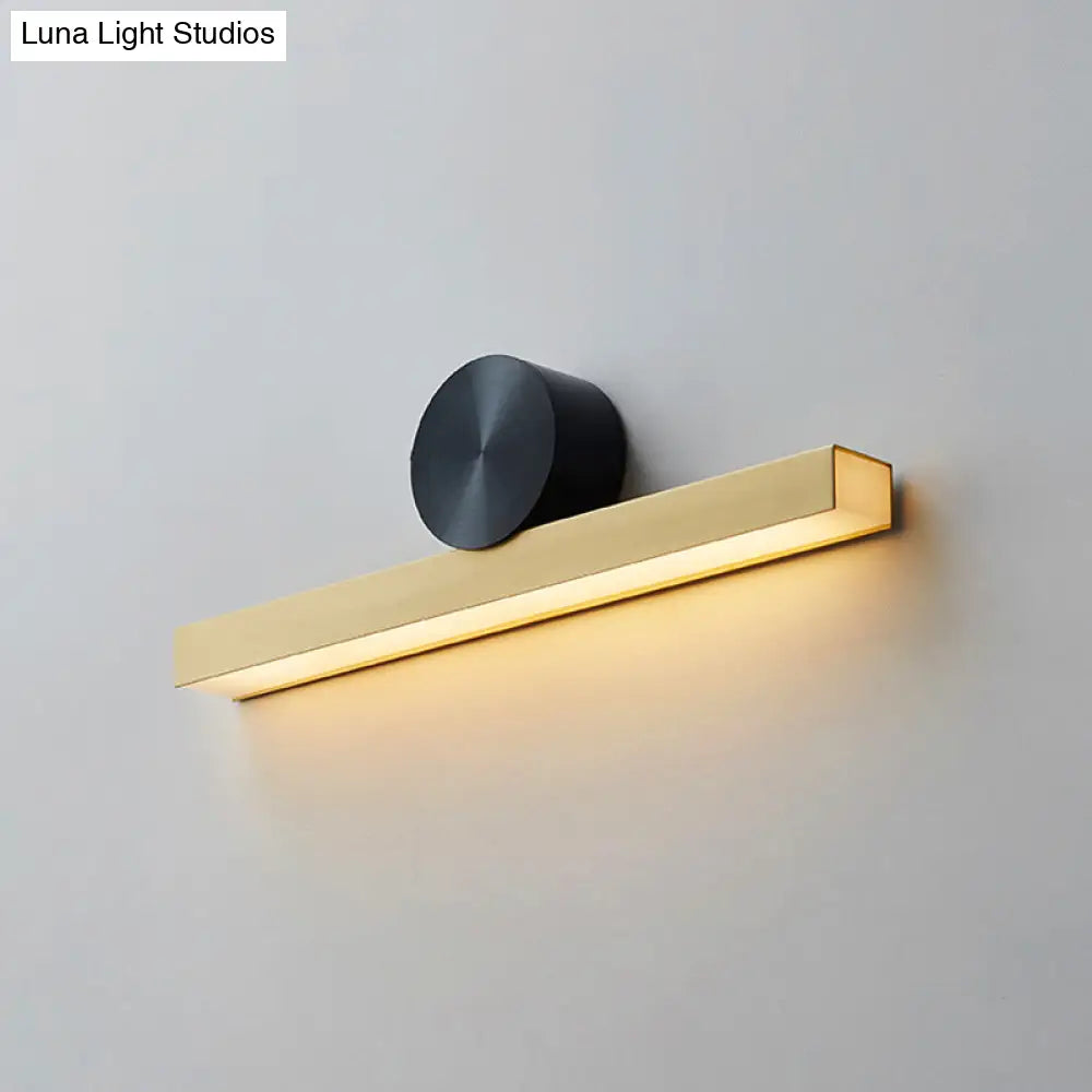 Gold Metal Linear Led Wall Mount Light Fixture For Corridor - Modern Sconce Lighting