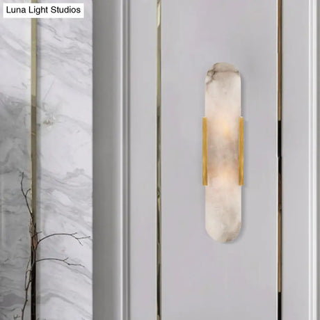 Gold Metal Wall Lamp With Postmodern Design And 1 Light For Living Rooms