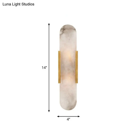Gold Metal Wall Lamp With Postmodern Design And 1 Light For Living Rooms