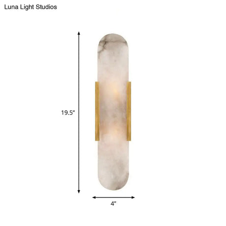 Gold Metal Wall Lamp With Postmodern Design And 1 Light For Living Rooms
